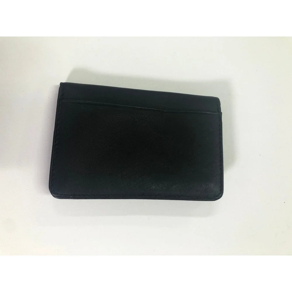 Wenger Swiss Army Black Leather Bifold Card Case Wallet ID Window Slim Mens